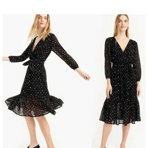 Timeless J.Crew Point Sur Black Wrap Dress